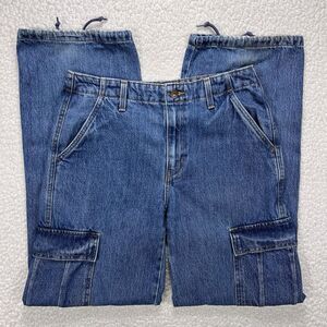 Levi's 94 Baggy Cargo Jeans Women's 27 (29x31.5) Y2K Utility Streetwear Wide Leg